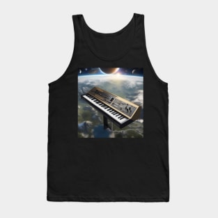 A Synthesizer Flying Above Earth Tank Top